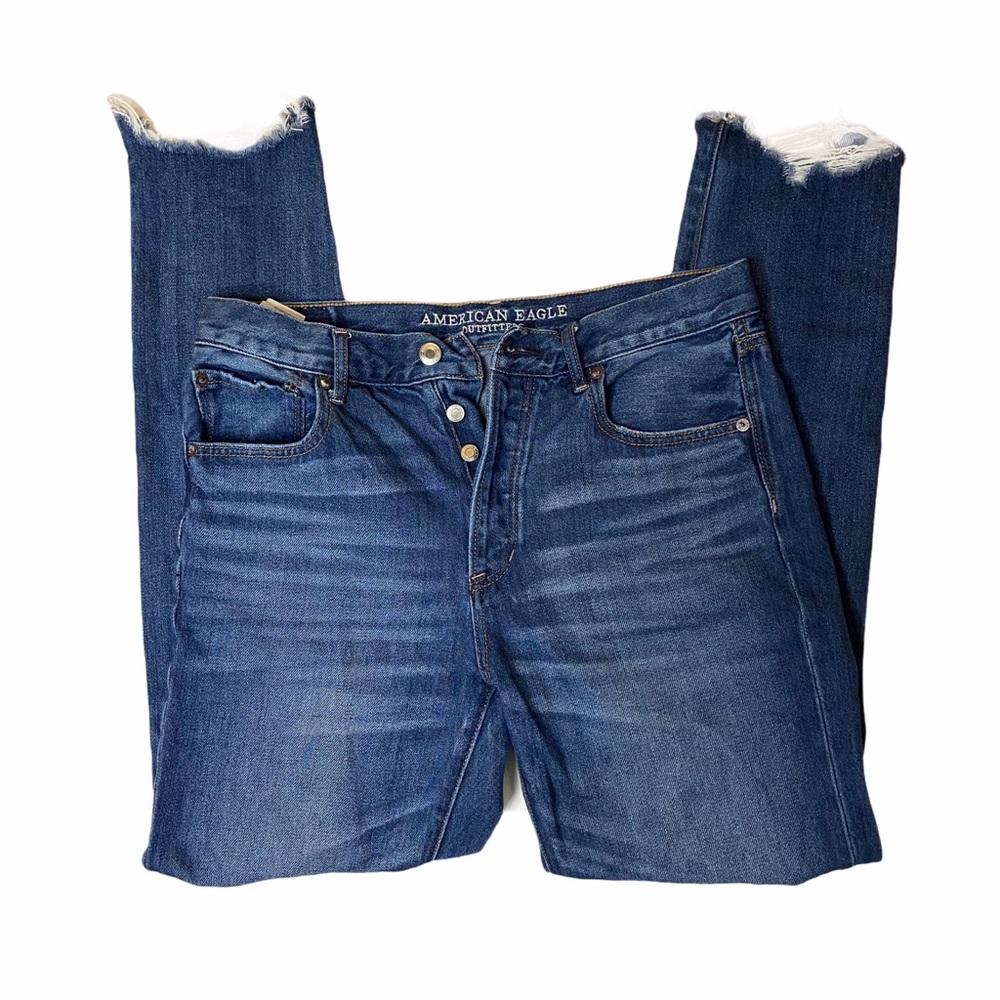 American Eagle | High Rise Girlfriend Long Jeans 6